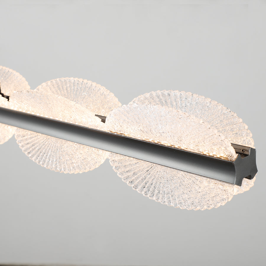 Lustra LED suspendata cu Telecomanda ISOTTA 105W, lumina Rece/Calda/Neutra 3000K/4000K/6000K, Dimabila,Inaltime Reglabila, Negru si Argintiu, Metal si Cristal [2]