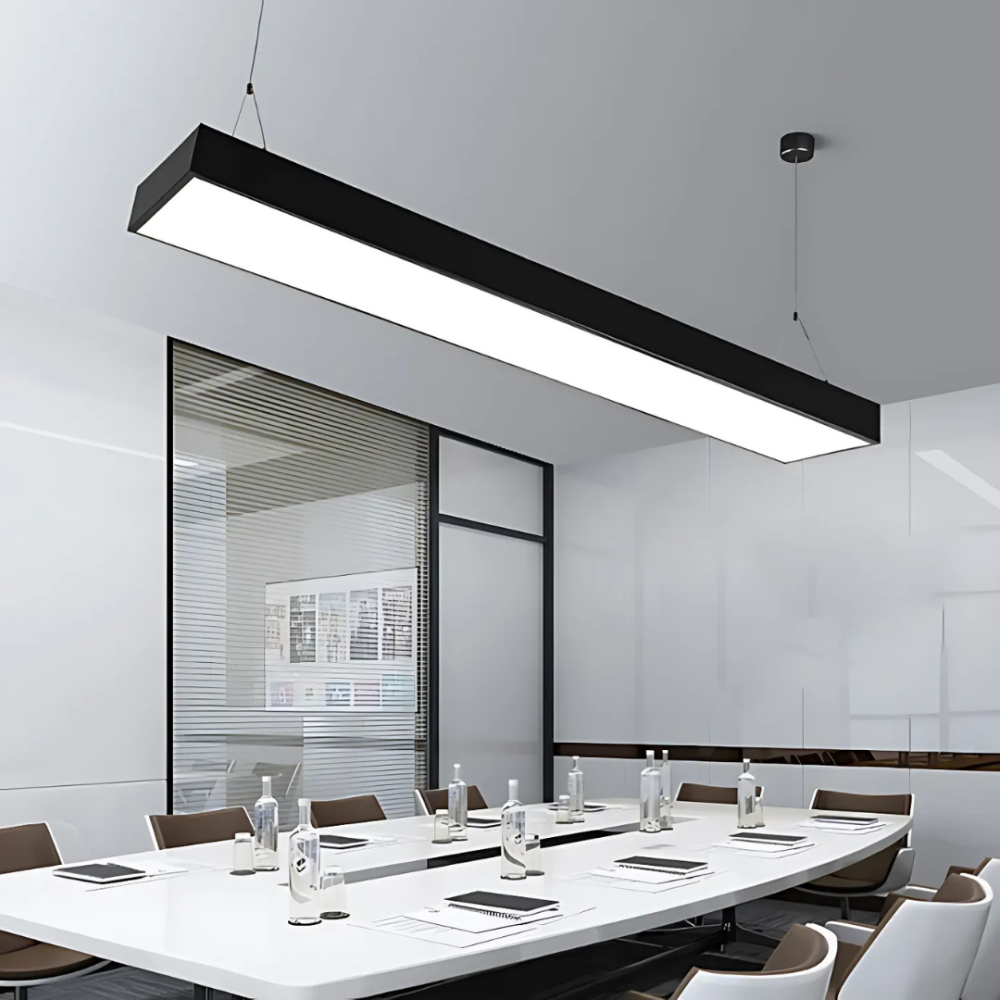 Lustra LED suspendata DARIN, 120cm, 23W, Inaltime Reglabila, Lumina Rece, Negru [4]