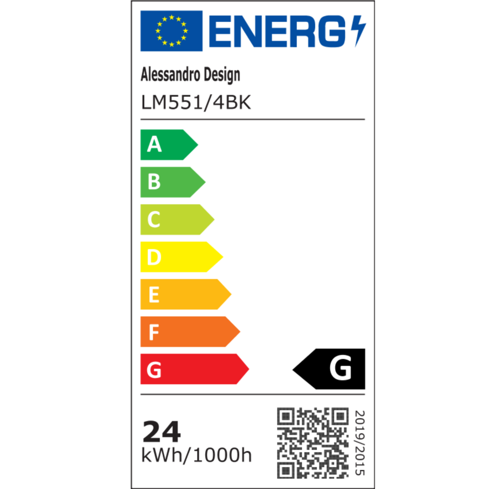 Lustra LED Suspendata LM551/4BK, 24W, Lumina 3000/4000/6000K, Negru, Inaltime Reglabila [3]