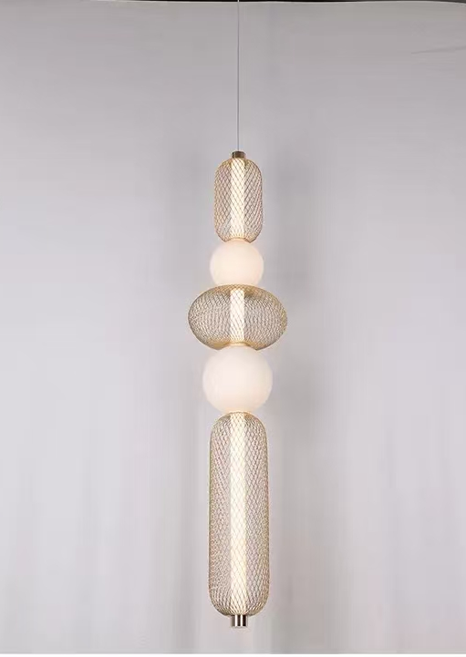 Lustra LED Suspendata LM551/5GD, 27W, Lumina 3000/4000/6000K, Auriu, Inaltime Reglabila [2]