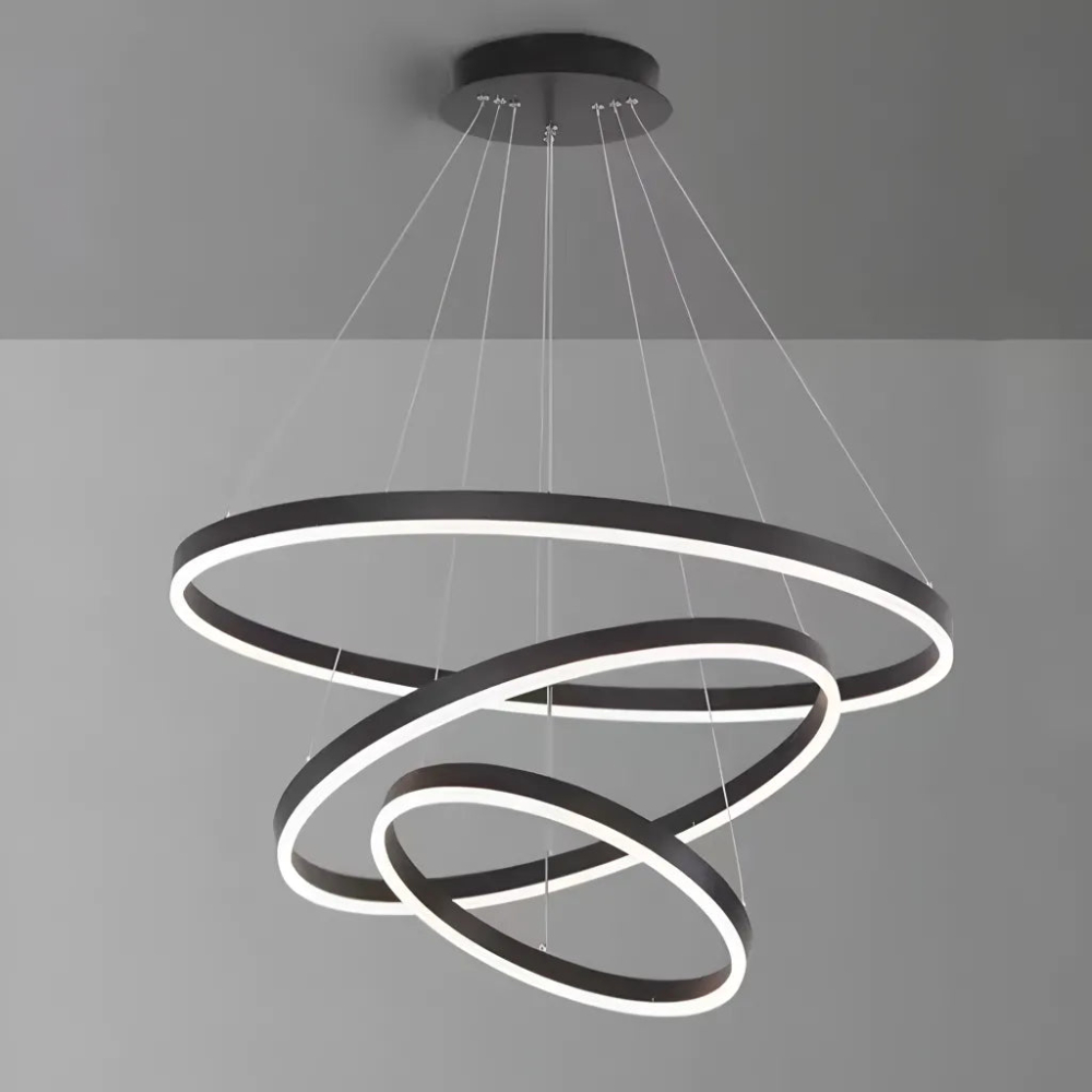 Lustra LED suspendata PAGANO 95W, Lumina Rece/Calda/Neutra, Negru, Inaltime Reglabila [3]