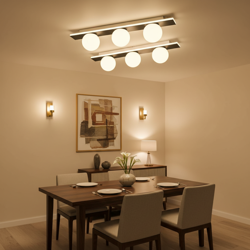 Lustra LED TRION, Lumina Calda/Neutra/Rece, 3xG9, 24W, Negru, Metal si Acril [2]