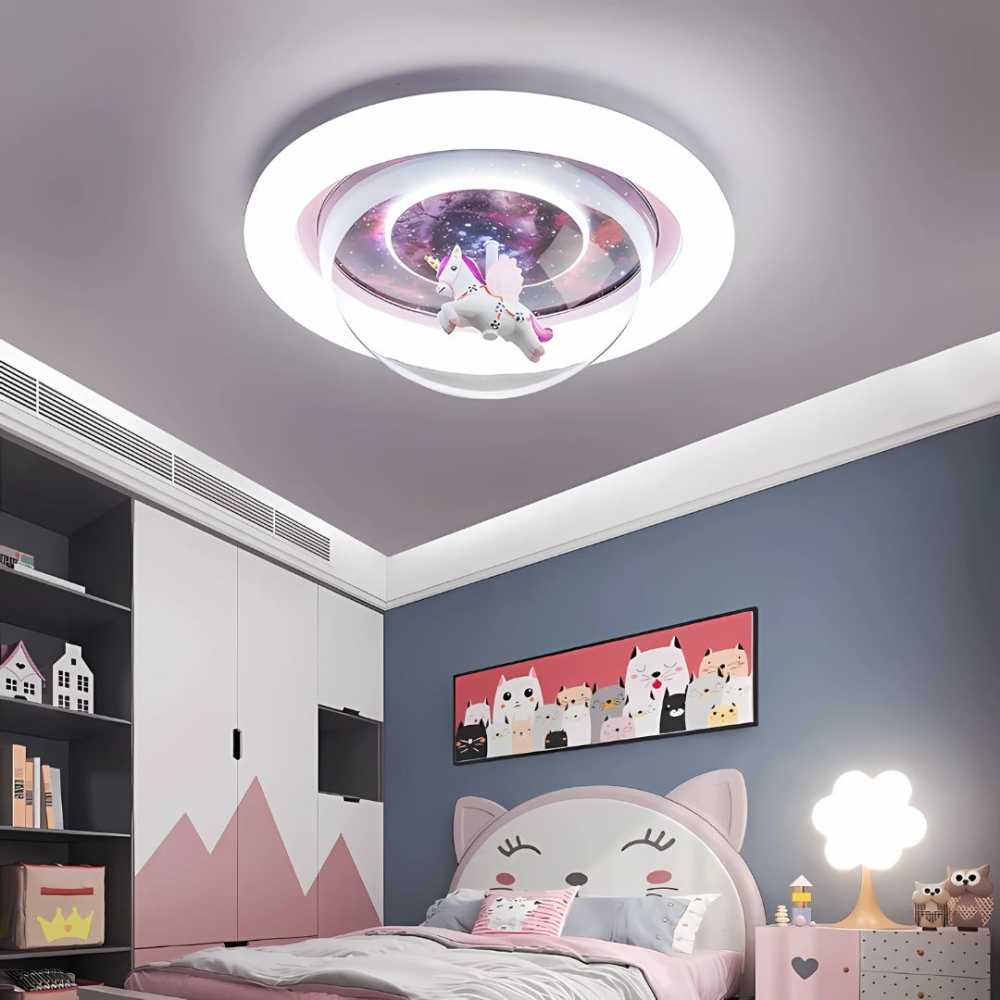 Lustra LED UNICORN, 60W, 50cm, lumina Rece/Calda/Neutra, Roz [4]