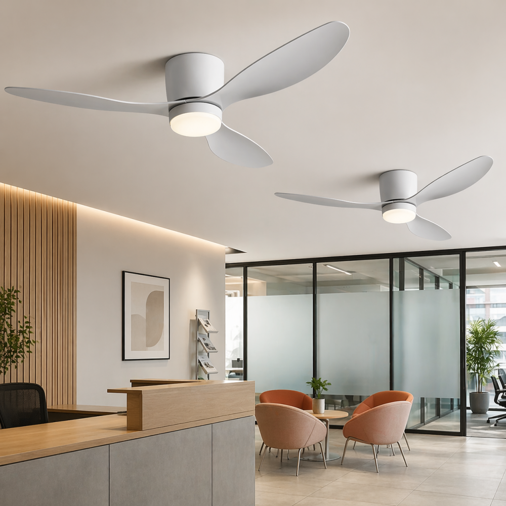 Lustra LED Ventilator VENTIS cu Telecomanda, 21 W, D80cm, Lumina Rece/Neutra/Calda, Metal si Plastic, Alb [2]