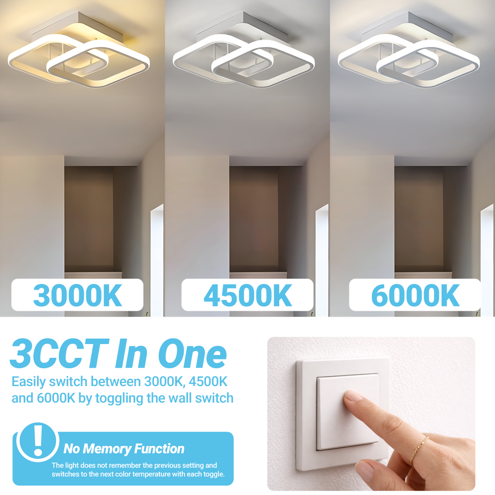Lustra LED VERTEX Matrix, Romburi Suprapuse, Rame Metalice, 11W, 2 Romburi, Lumina Rece/Calda/Neutra 3000K/4000K/6000K, Alb [2]