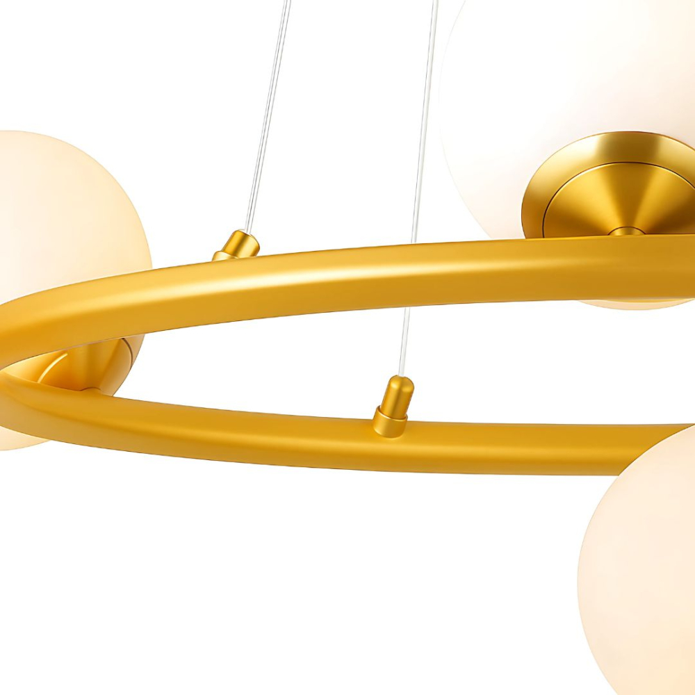 Lustra LOFT Chamber, 5x G9, Alb Auriu, Metal, Inaltime Reglabila, Modern [3]