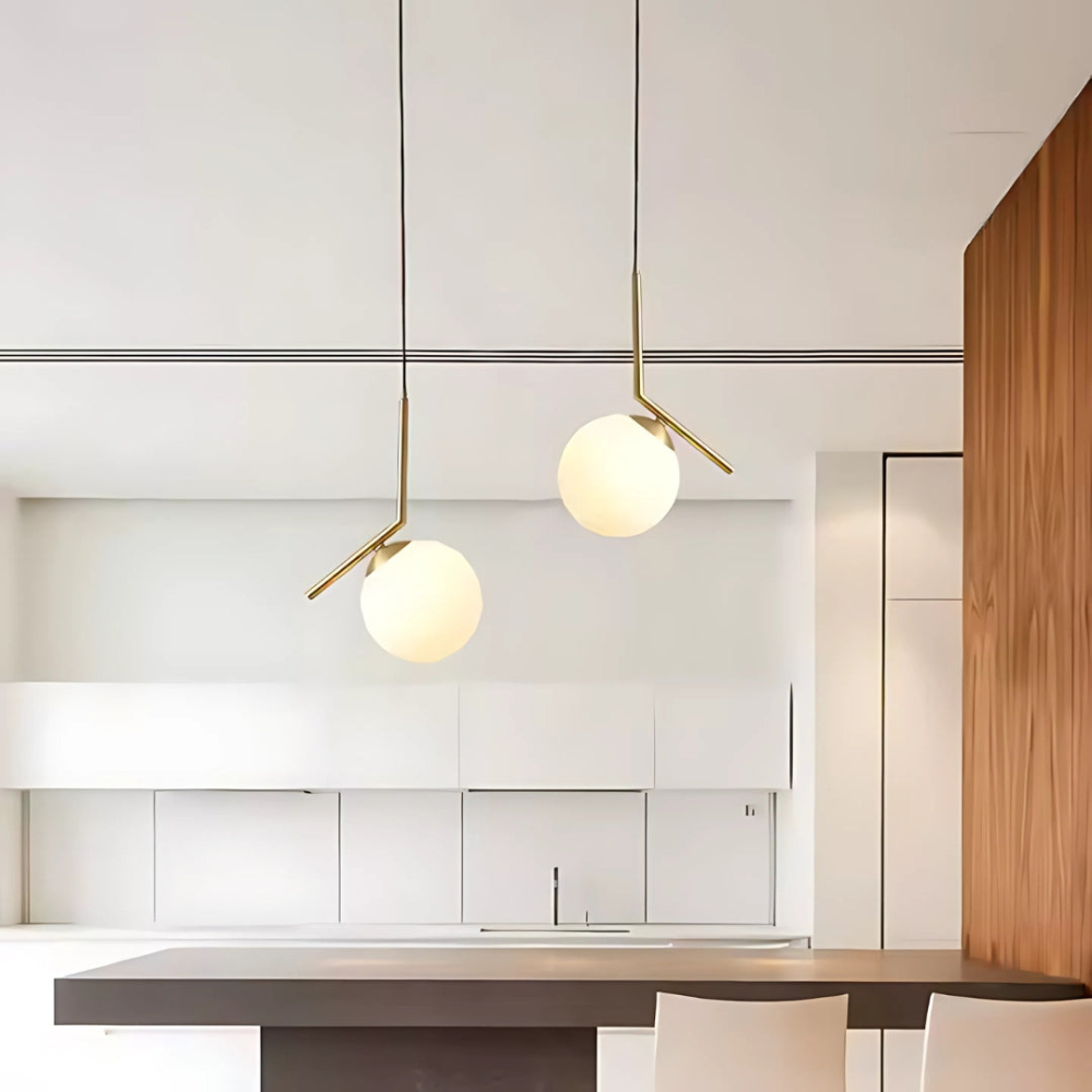 Lustra LOFT Haven, 1x E27, Alb Auriu, Metal, Inaltime Reglabila, Modern [4]