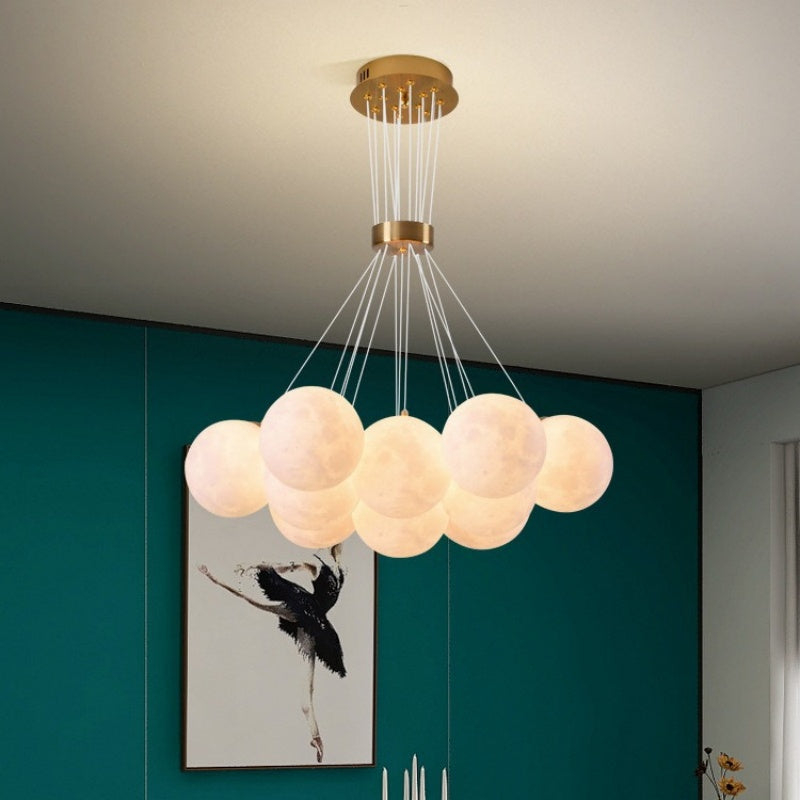 Lustra MODERNA LOFT Bagliore, Glob, 9xE27, Inaltime Reglabila, Auriu [3]