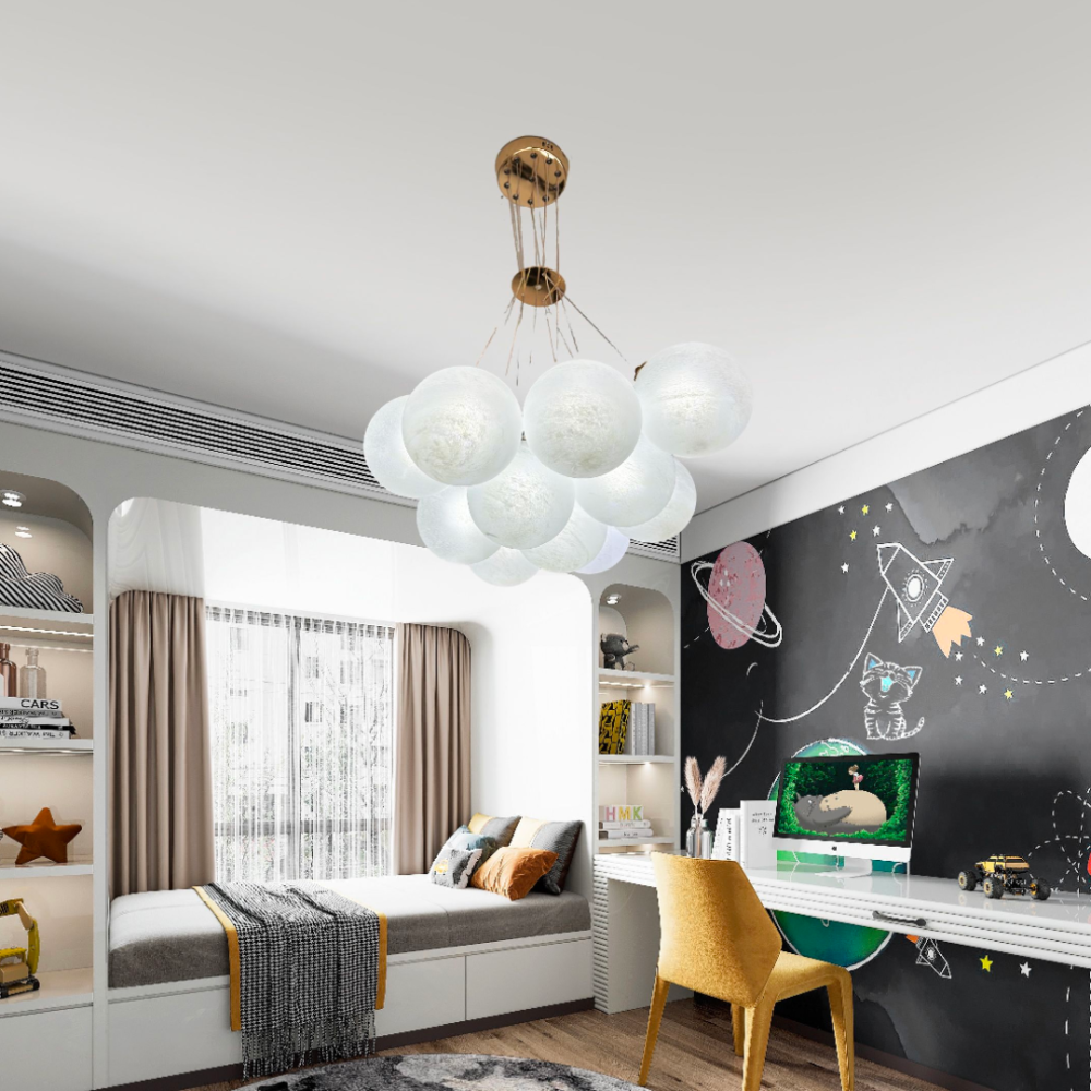 Lustra MODERNA LOFT Bagliore, Glob, 9xE27, Inaltime Reglabila, Auriu [4]