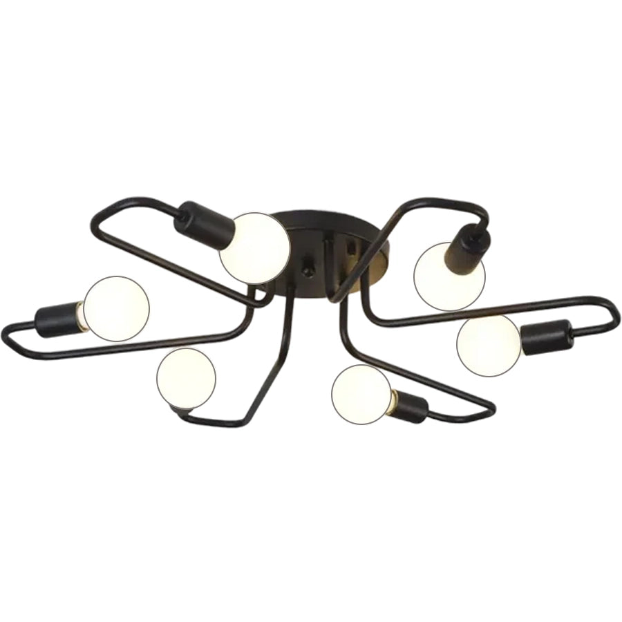 Lustra MODERNIST Hexa 6, 6x E27, Negru, Design Modern [2]