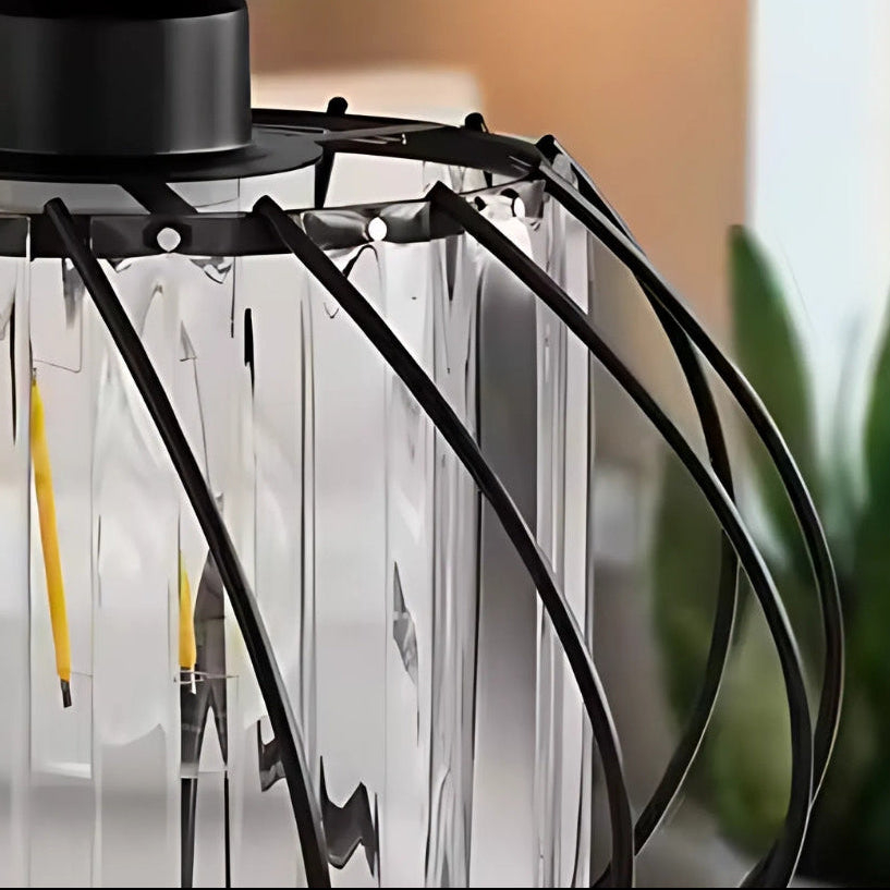 Lustra Monica, 1 X E27, Ø 16 cm, Negru, Metal / Sticla [2]