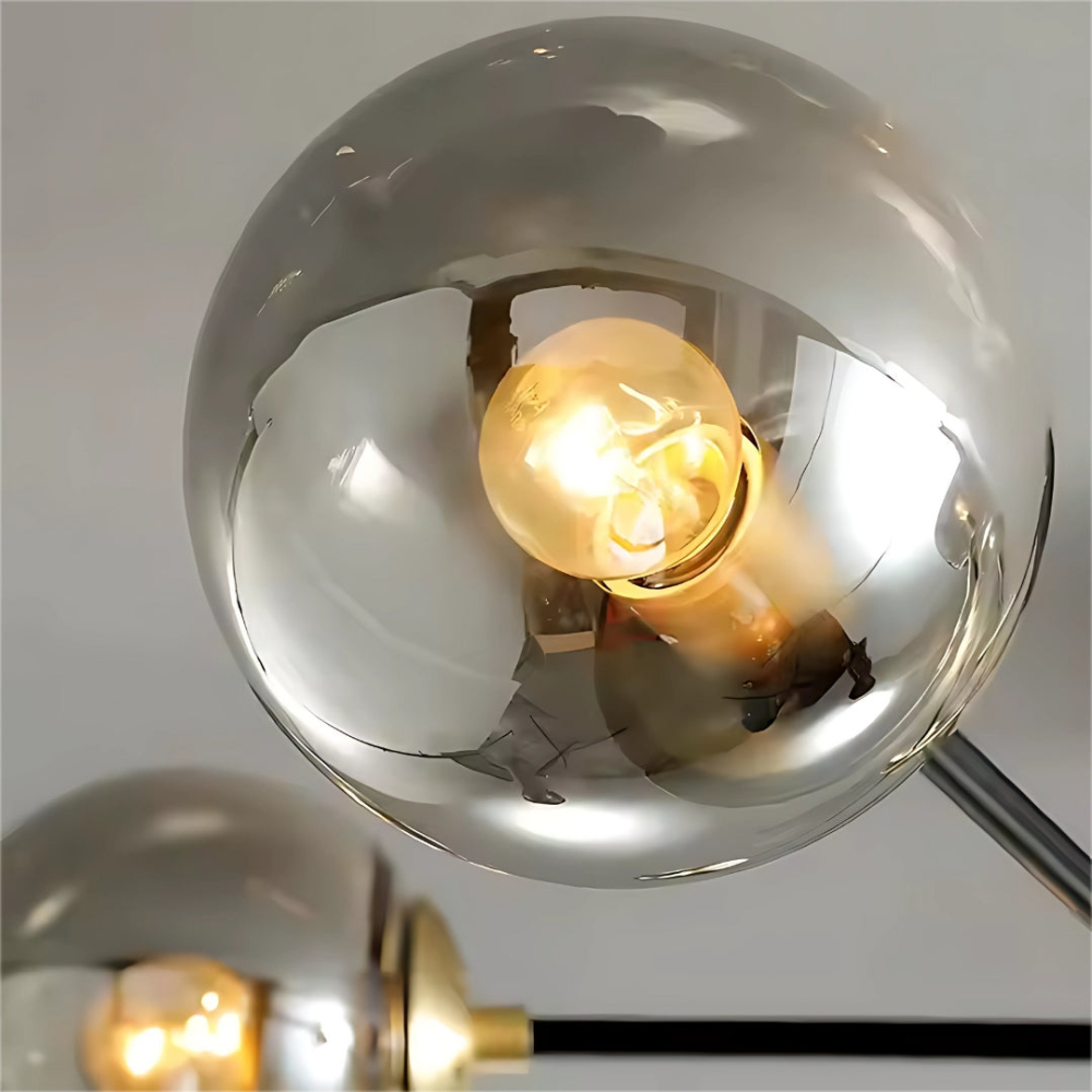 Lustra Morena, 8xE27, Negru Auriu, Metal [2]