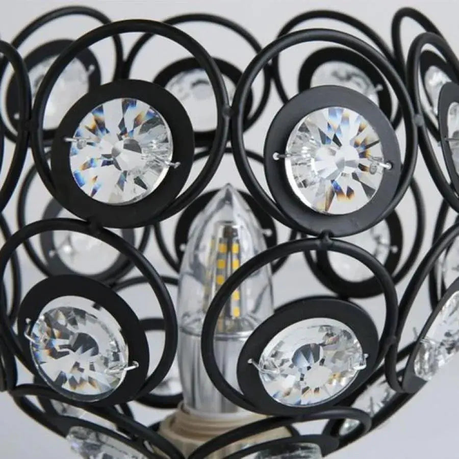 Lustra Vera, 1x E27, Negru, Metal si Cristal [3]