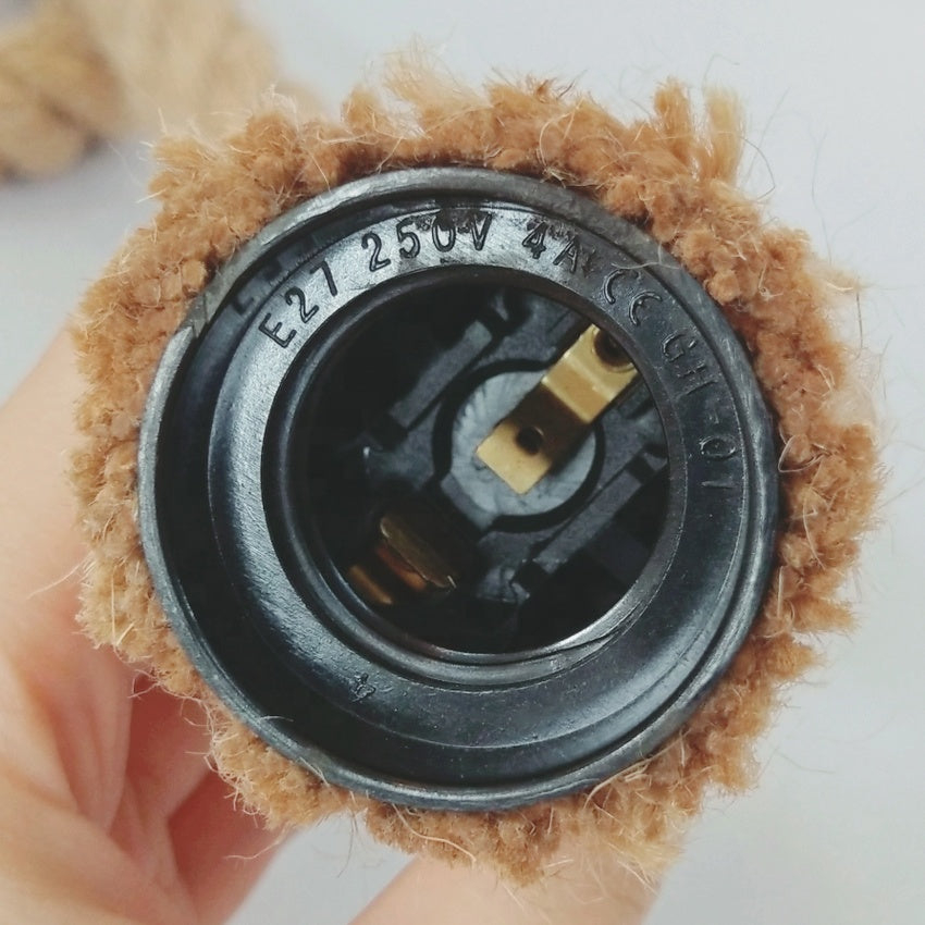 Lustra Vintage LV103/130, 1xE27, Rustic, Sfoara si Metal, 130cm, Suport Negru [4]