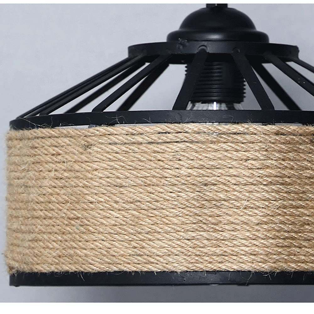 Lustra Vintage LV300/300BK, 1xE27, Rustic Barn, Sfoara si Metal, 30cm, Negru [2]