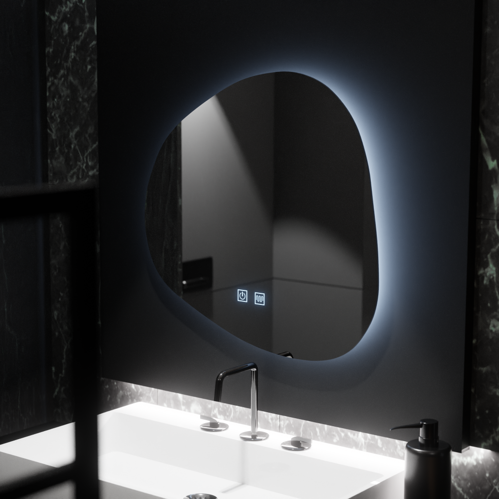 Oglinda LED Organica 60x60cm, Duna Touch, Sistem Dezaburire, Dimabila [4]