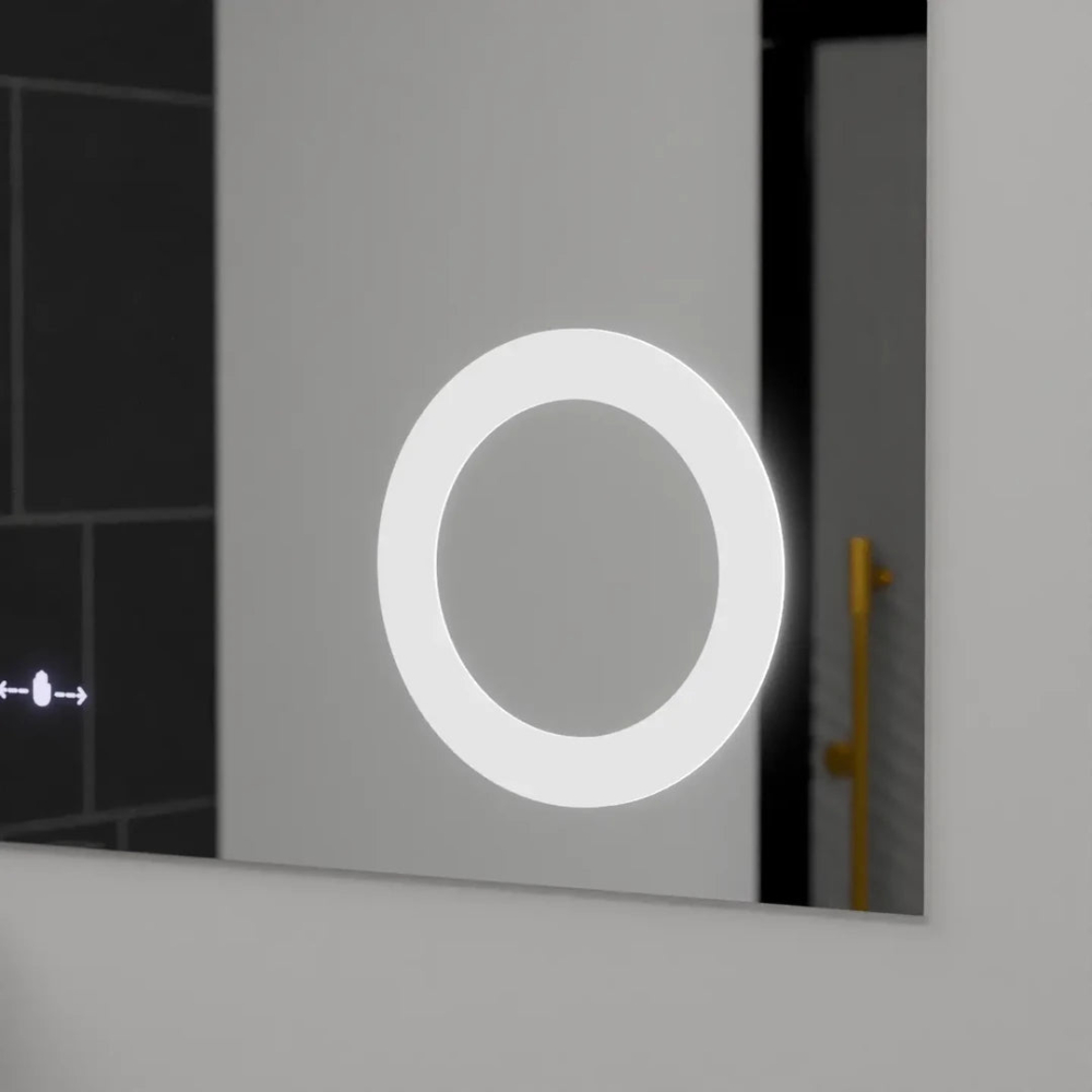 Oglinda LED Rectangulara, 100x75cm, ABSOLU MotionGlow Marcello, Sistem Dezaburire, Ceas & Termometru, Lupa Cosmetica, Dimabila [2]