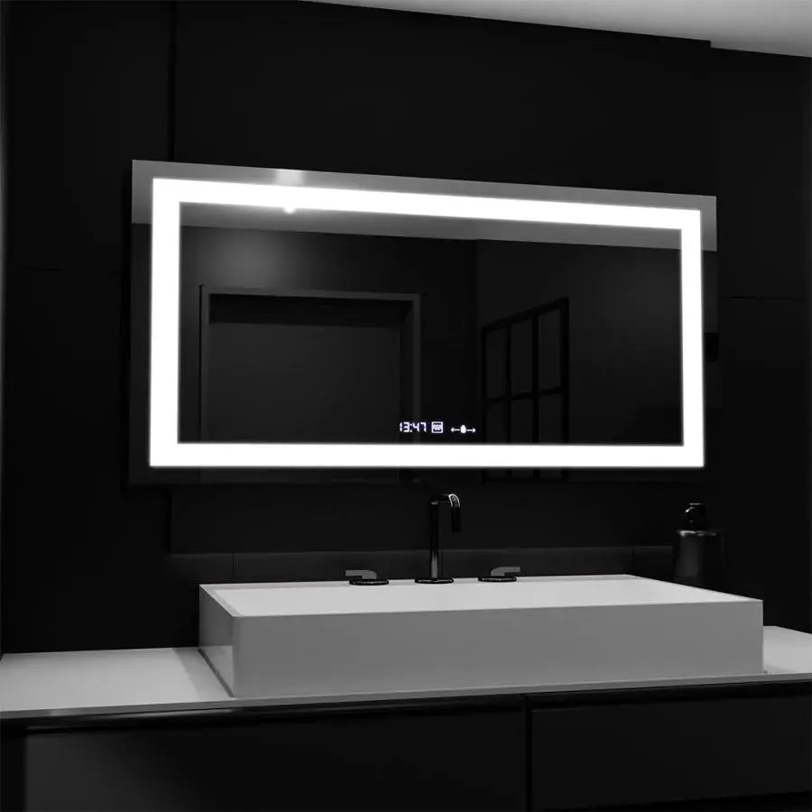 Oglinda LED Rectangulara, 160x80cm, Verite MotionGlow Marcello, Sistem Dezaburire, Ceas & Termometru, Dimabila [2]