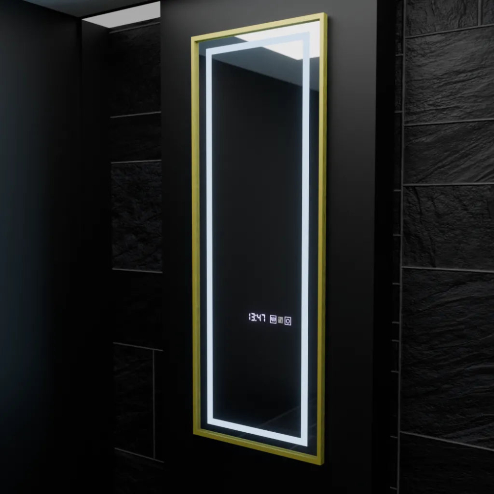 Oglinda LED Rectangulara, 45x140cm, Elena Senzor Radar Marcello, Sistem Dezaburire, Ceas & Termometru, Dimabila, Dressing Couture [3]