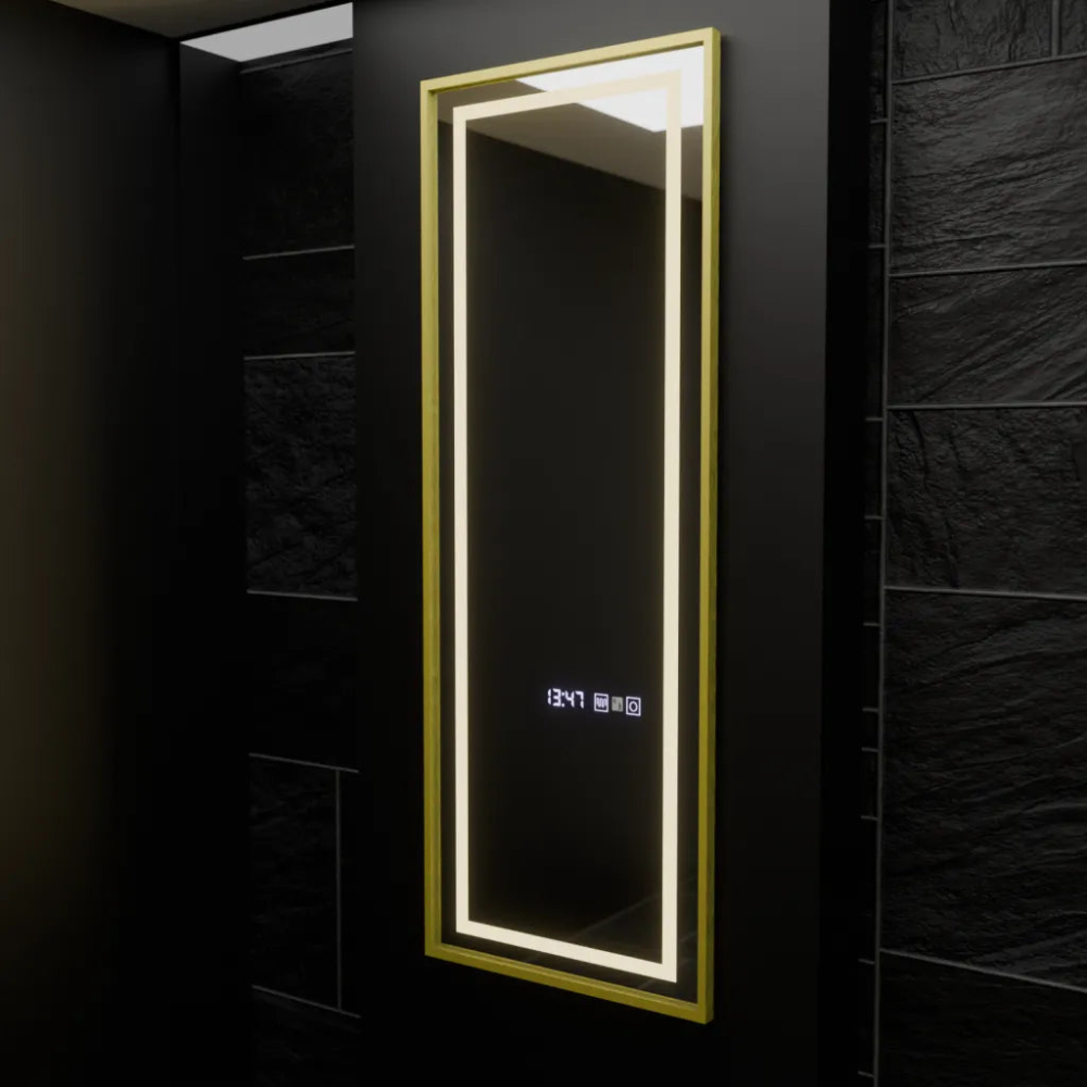 Oglinda LED Rectangulara, 45x140cm, Elena Senzor Radar Marcello, Sistem Dezaburire, Ceas & Termometru, Dimabila, Dressing Couture [4]