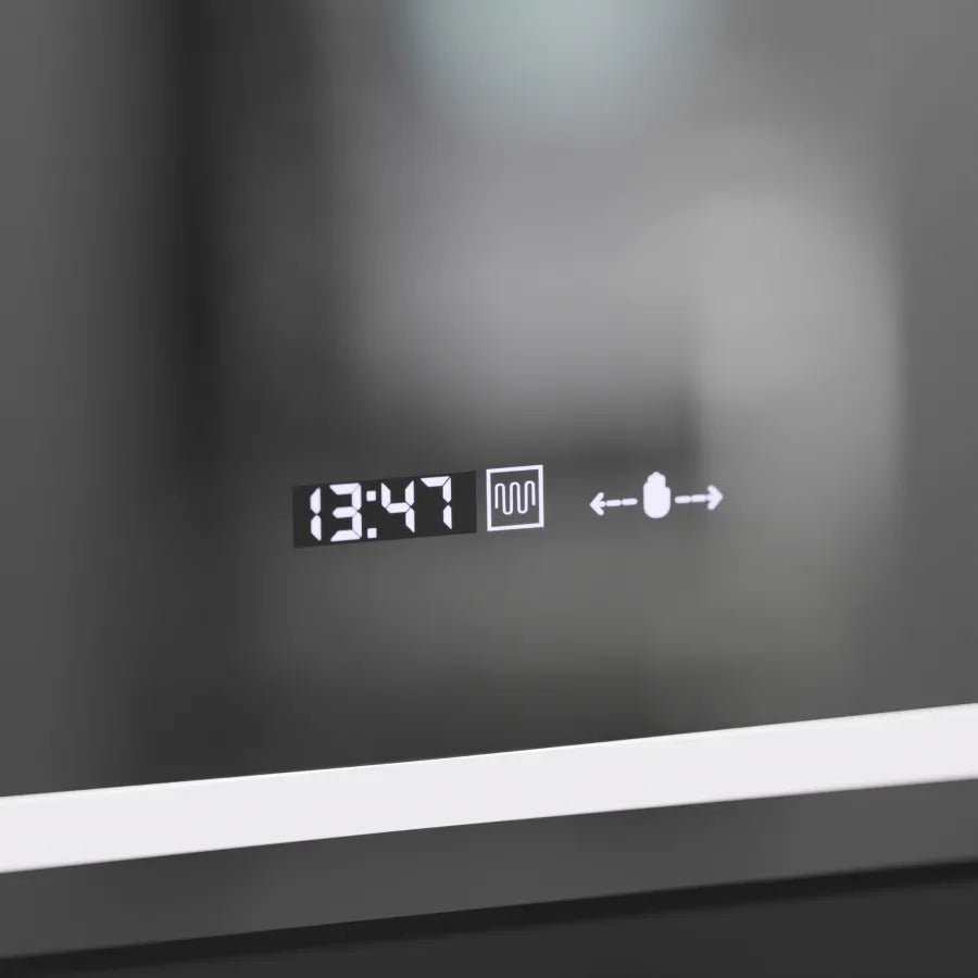 Oglinda LED Rectangulara, 50x70cm, Eclat MotionGlow Marcello, Sistem Dezaburire, Ceas & Termometru, Lupa Cosmetica, Dimabila [2]