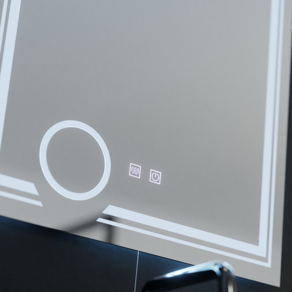 Oglinda LED Rectangulara, 60x80cm, CANTO Touch, Sistem Dezaburire, Dimabila [2]