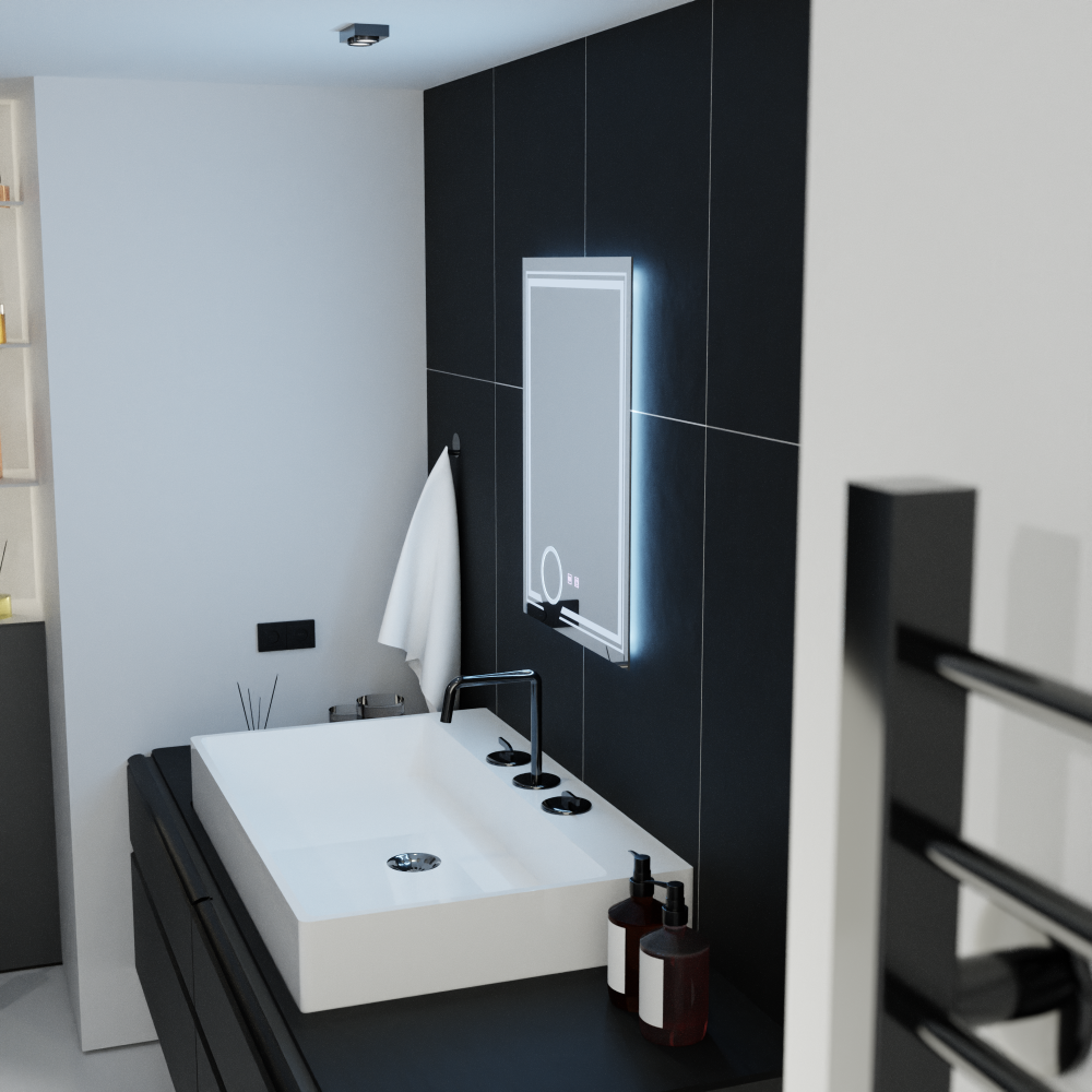 Oglinda LED Rectangulara, 60x80cm, CANTO Touch, Sistem Dezaburire, Dimabila [3]