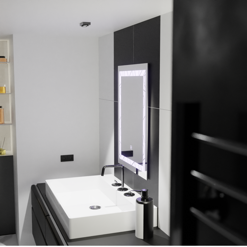 Oglinda LED Rectangulara, 60x80cm, Deco Frame Basic Touch [3]