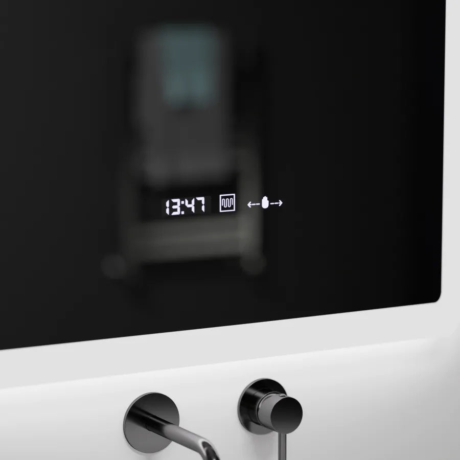 Oglinda LED Rectangulara, 60x80cm, ELANCEE Senzor MotionGlow Marcello, Sistem Dezaburire, Ceas & Termometru, Dimabila [2]