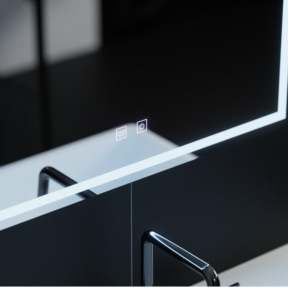 Oglinda LED Rectangulara, 70x50cm, RADIANTE Touch , Sistem Dezaburire, Dimabila [2]