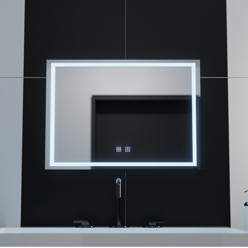 Oglinda LED Rectangulara, 70x50cm, RADIANTE Touch , Sistem Dezaburire, Dimabila [3]