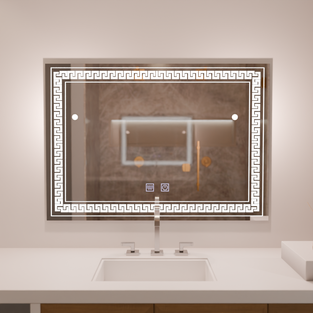Oglinda LED Rectangulara 80x60 Touch Volta Sistem Dezaburire [3]