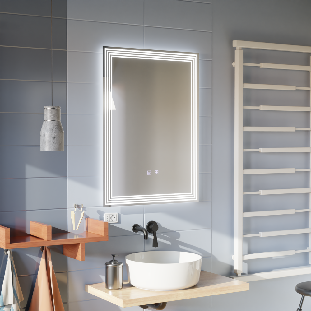 Oglinda LED Rectangulara, Dezaburire, 50x70cm, ADIS Basic Touch [3]