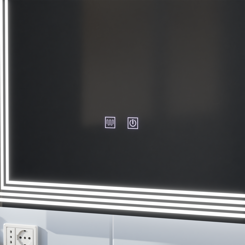 Oglinda LED Rectangulara, Dezaburire, 50x70cm, ADIS Basic Touch [2]