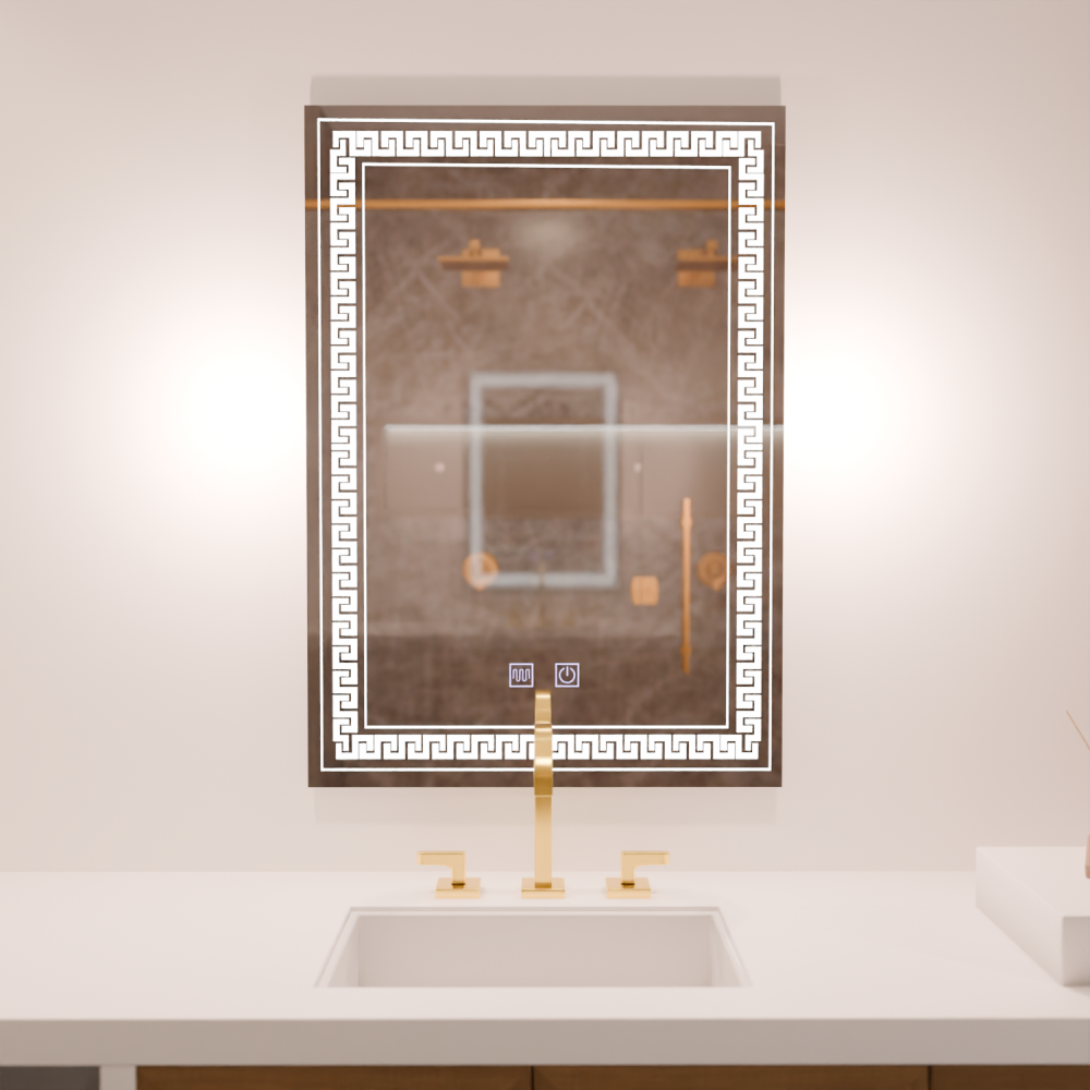 Oglinda LED Rentagulara, 60x80cm, Touch Vivido , Sistem Dezaburire,Dimabila [3]