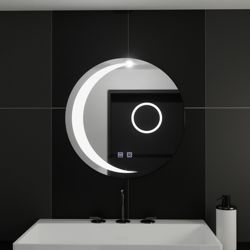 Oglinda LED Rotunda, 60cm, Orbis Touch, Sistem Dezaburire,Dimabila [4]