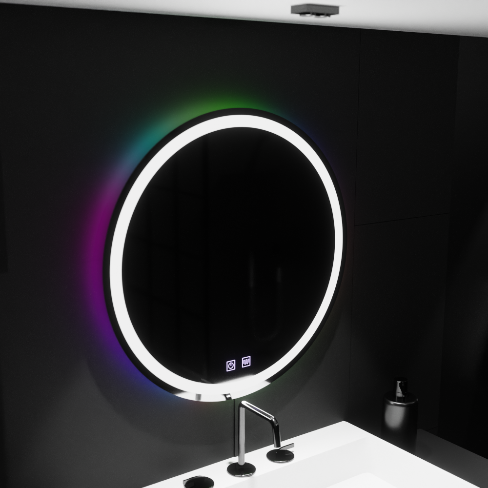 Oglinda LED Rotunda 60cm, Spectrum Touch, RGB, Sistem Dezaburire [4]