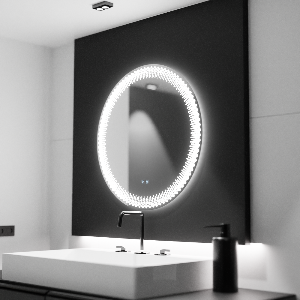 Oglinda LED Rotunda 60cm, Stellaire Touch, Sistem Dezaburire, Dimabila [3]