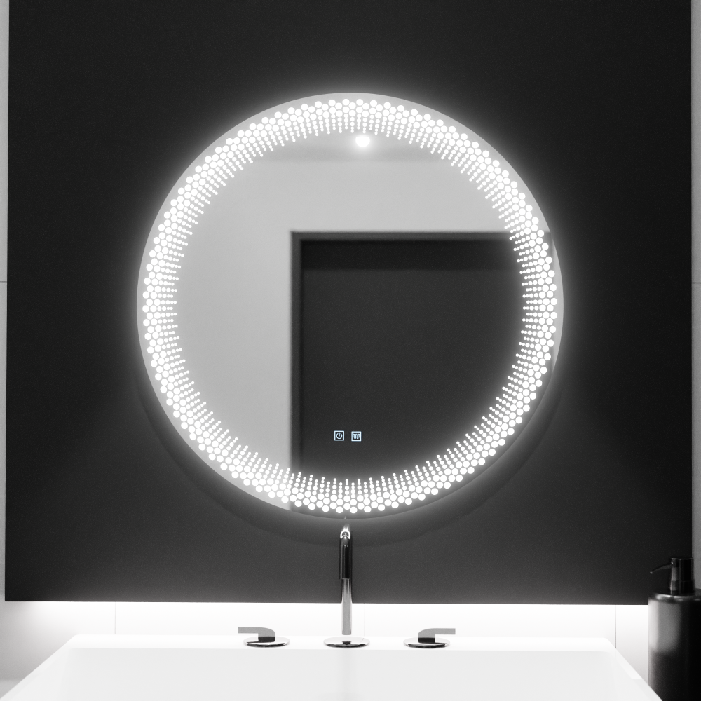 Oglinda LED Rotunda 70cm, Stellaire Touch, Sistem Dezaburire, Dimabila [3]