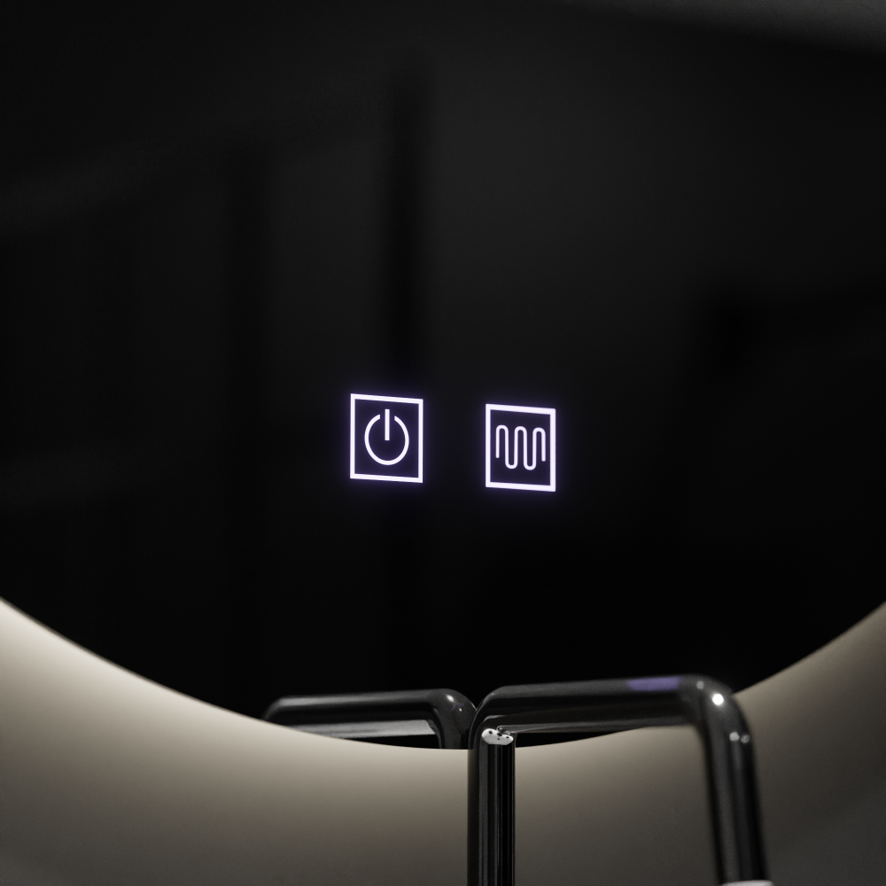 Oglinda LED Semiluna 54x60, Arcana Touch, Sistem Dezaburire, Dimabila [2]