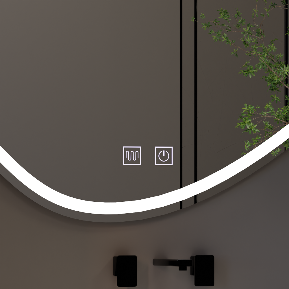 Oglinda LED Touch Quassare, Sistem Dezaburire 90x65 cm [2]