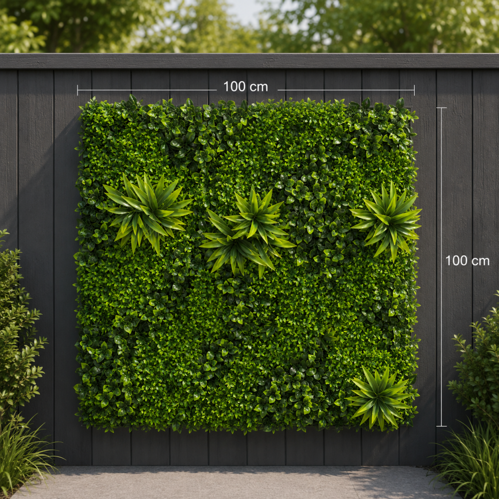 Panou de Gard Viu Artificial Cimisir, 100 x 100 cm, Verde [3]