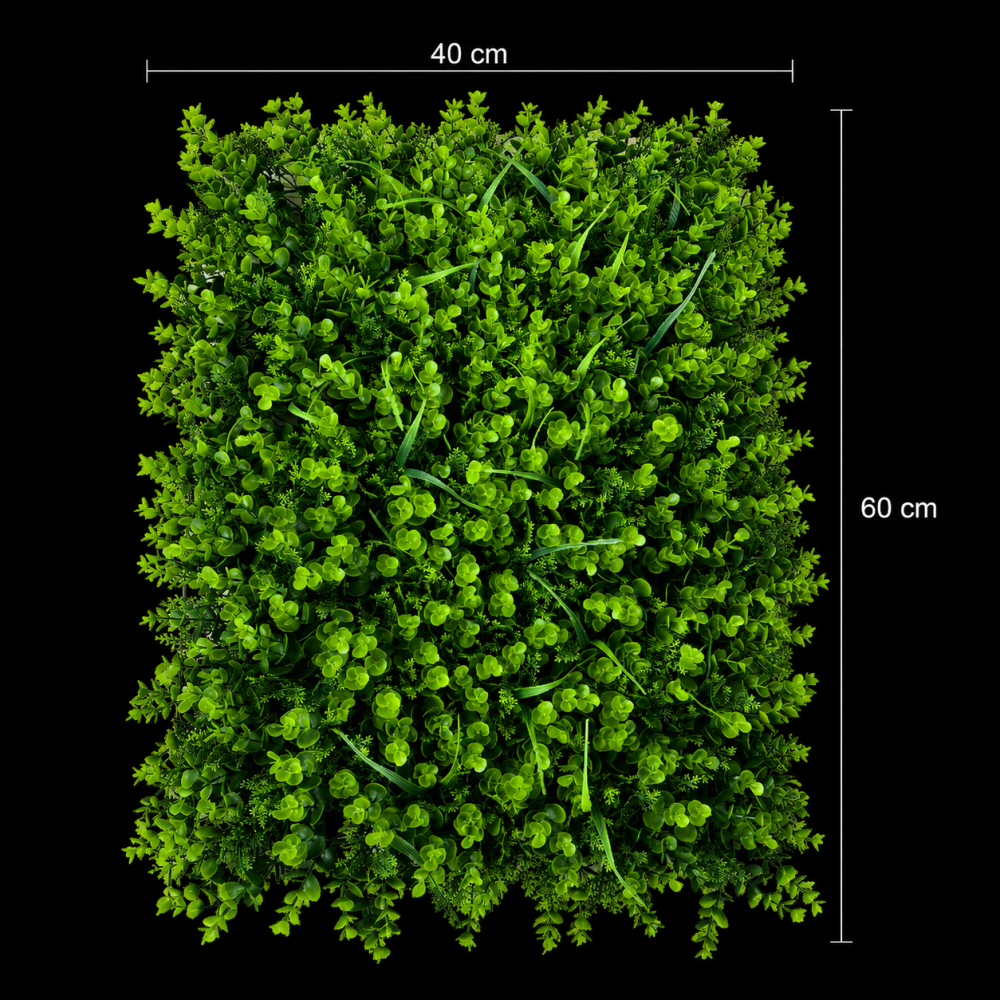 Panou de Gard Viu Artificial Eucalipt Mixt, 40 x 60 cm, Verde [3]
