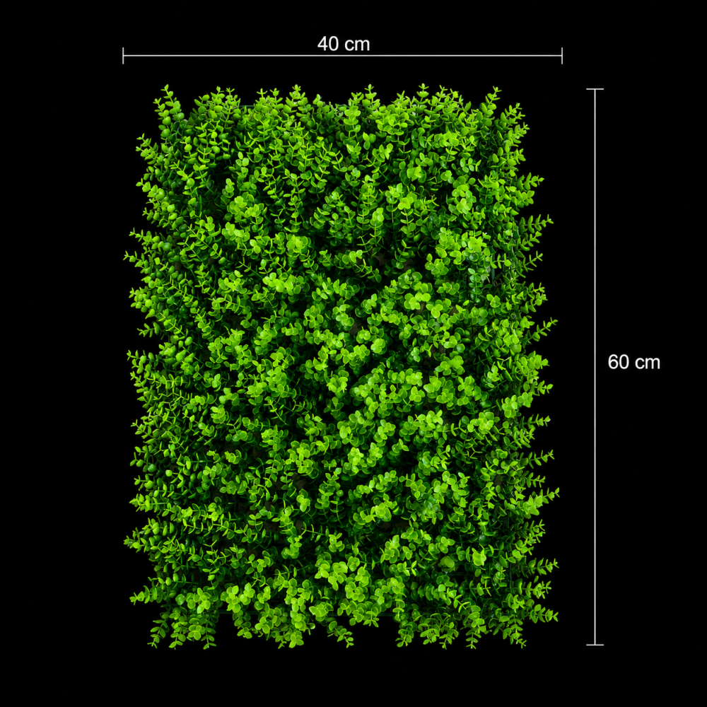 Panou de Gard Viu Artificial Eucalyptus, 40 x 60 cm, Verde [3]
