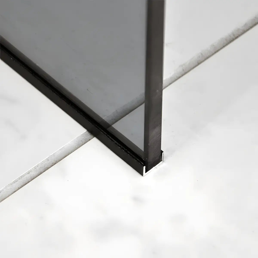 Paravan dus Walk-In 90x195 cm, sticla securizata 8 mm, gri, profil metalic rezistent [4]