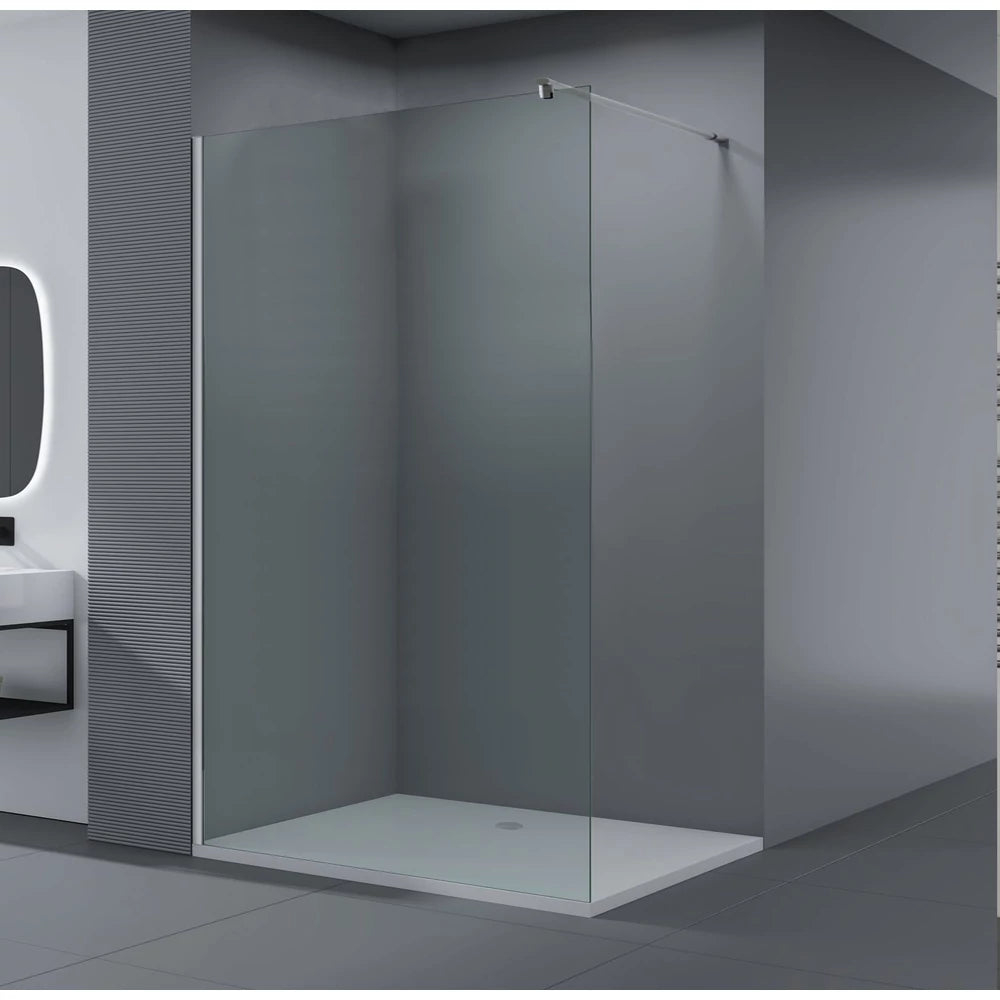 Paravan dus Walk-In 100x195 cm, sticla securizata 8 mm, satin, profil metalic rezistent [2]