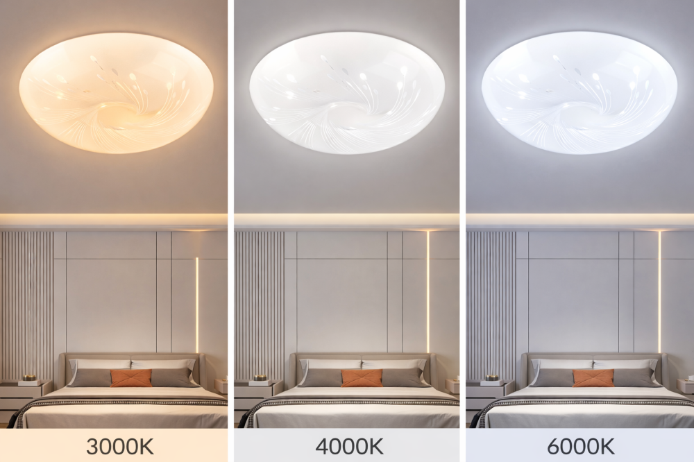 Plafoniera LED Flux 23 cm, 22W, 3000K / 4000K / 6000K, Alb, Metal si Acril [2]