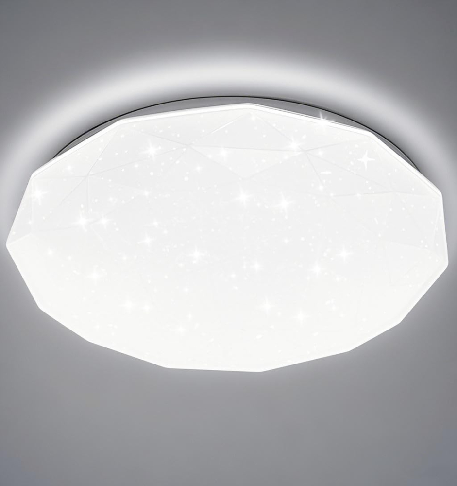 Plafoniera LED Hexagon 23 cm, 22W, 3000K / 4000K / 6000K, Alb, Metal si Acril [3]