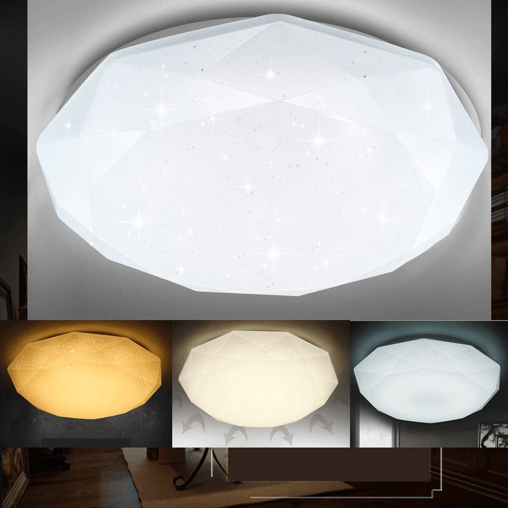 Plafoniera LED Hexagon 23 cm, 22W, 3000K / 4000K / 6000K, Alb, Metal si Acril [4]