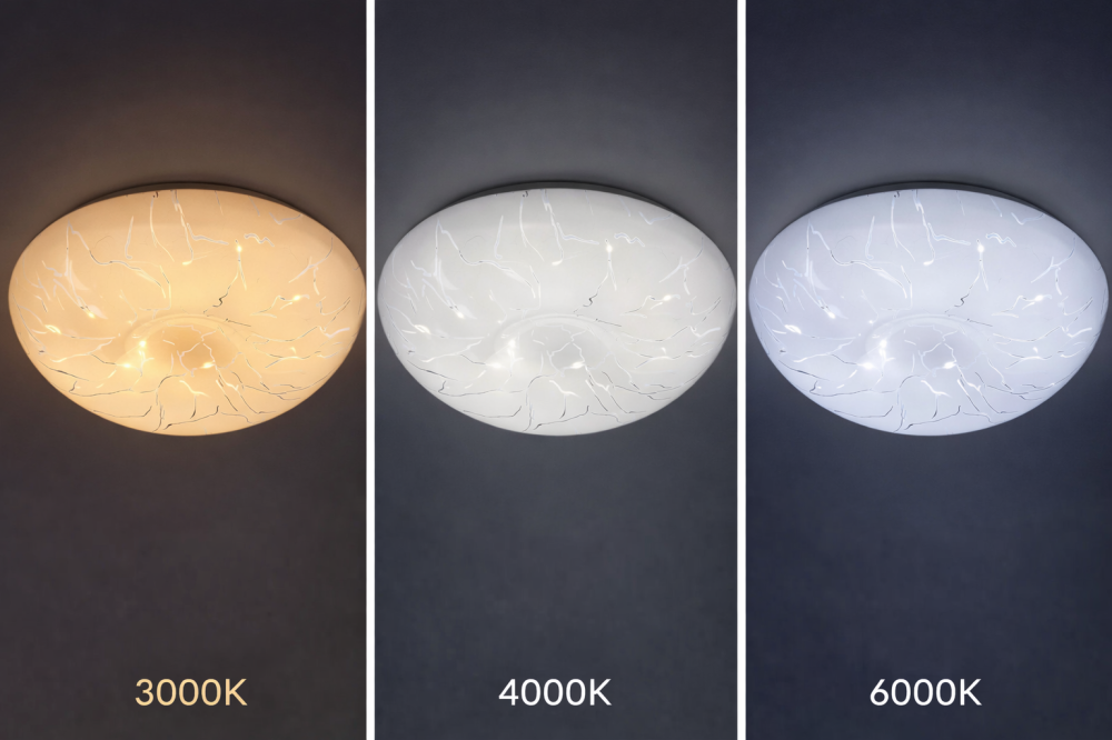 Plafoniera LED Rotund 23 cm, 22W, 3000K / 4000K / 6000K, Alb, Metal si Acril [2]